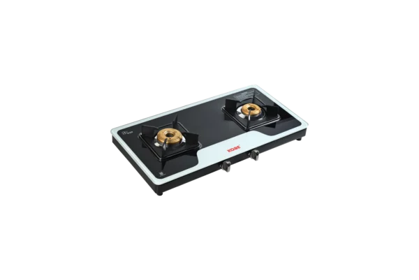 Kobe AQUA 2BR B/W-SS 70cm Cooktop with Super Big & Medium Burner | Optional Auto Ignition