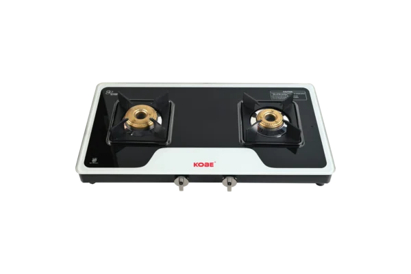 Kobe AQUA 2BR B/W-SS 70cm Cooktop with Super Big & Medium Burner | Optional Auto Ignition - Image 2