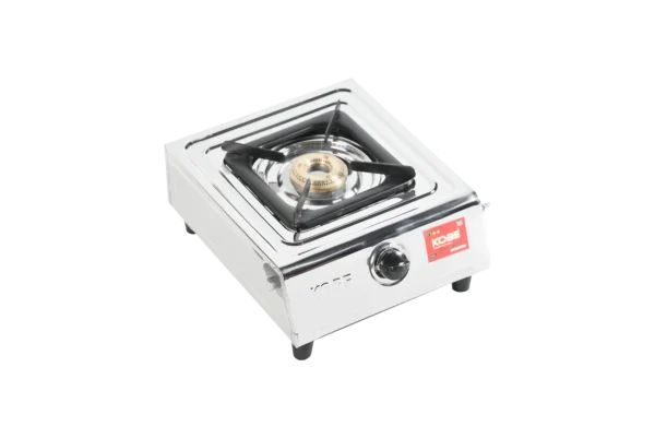 Kobe SINGLE BR SMALL & DX 1B Stainless Steel Cooktop with Brass Burner | ISI Marked | Die-Cast Mixing Tubes