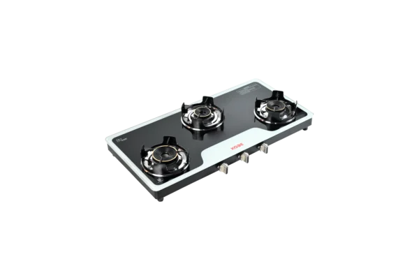 Kobe HEXA 5G Series 3B B/W 77cm Cooktop with Super Big, Medium & Small Burner | Optional Auto Ignition