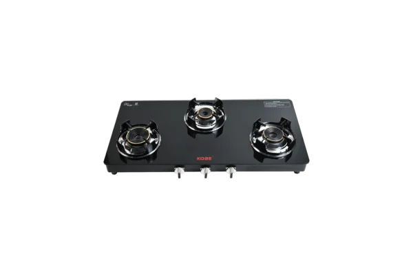 Kobe HEXA 5G Series 3B B/K 77cm Cooktop with Super Big, Medium & Small Burner | Optional Auto Ignition - Image 2