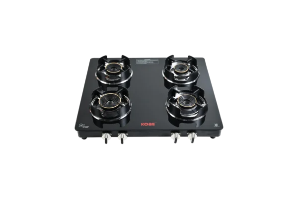 Kobe HEXA 5G Series 4B B/W-BK 63.5cm Cooktop with Super Big, 2 Medium & Small Burner | Optional Auto Ignition - Image 2