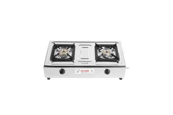 Kobe REGAL SS 2B Cooktop with High-Efficiency Brass Burners | ISI Marked | Die-Cast Aluminium Mixing Tubes - Image 2